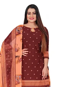 Stylish Prints Crepe Unstitched Dress Material For Women- ( Pack Of 2 )-thumb4