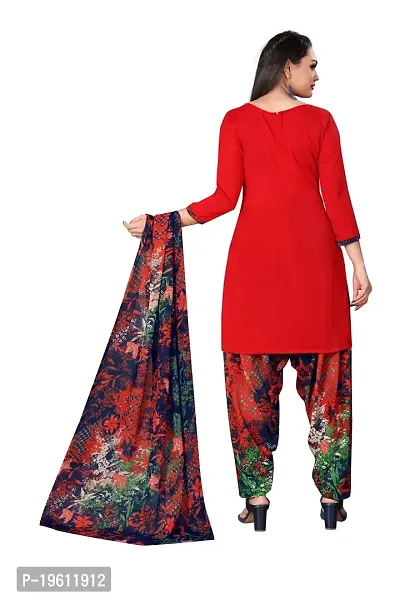 Elegant Multicoloured Crepe Self Design Dress Material with Dupatta For Women-thumb2