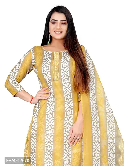 Elegant Multicoloured Cotton Floral Print Dress Material with Dupatta For Women Combo Of 2-thumb2