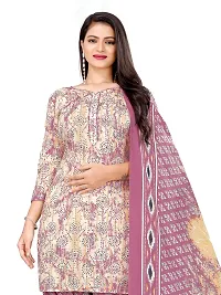 Elegant Multicoloured Cotton Printed Dress Material with Dupatta For Women Pack of 2-thumb3