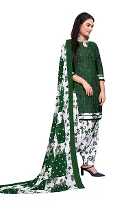 Elegant Multicoloured Crepe Self Design Dress Material with Dupatta For Women-thumb4