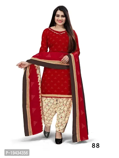 Stylish Prints Cotton Printed Unstitched Dress Material For Women