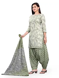 Elegant Multicoloured Cotton Printed Dress Material with Dupatta For Women-thumb4