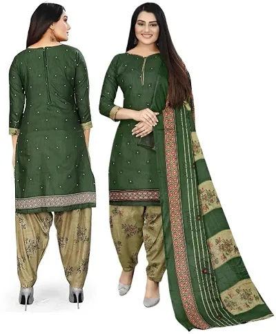 Stylish Cotton Printed Unstitched Suit