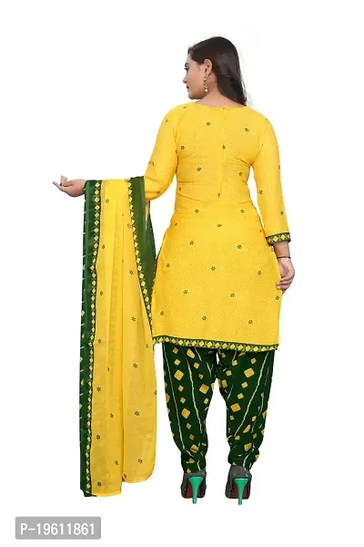 Elegant Multicoloured Crepe Self Design Dress Material with Dupatta For Women-thumb2