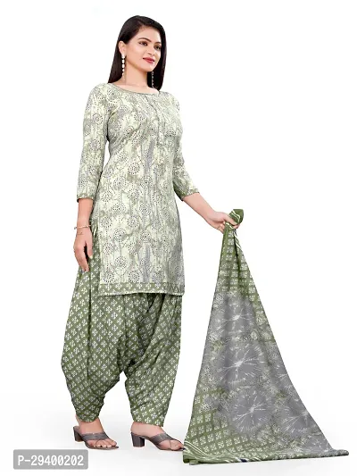 Elegant Multicoloured Cotton Printed Dress Material with Dupatta For Women-thumb4