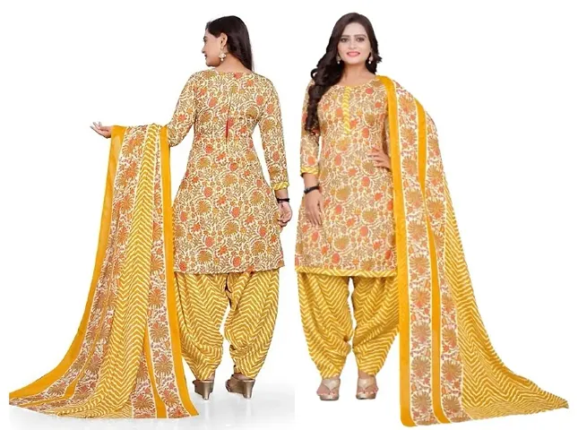 Stylish Cotton Printed Unstitched Suit