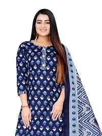 Elegant Multicoloured Cotton Printed Dress Material with Dupatta For Women Pack of 2-thumb3
