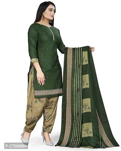 Elegant Cotton Printed Dress Material With Dupatta For Women-thumb3