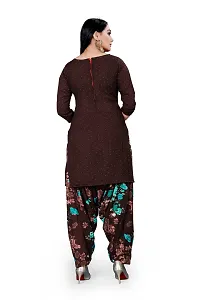 Elegant Multicoloured Crepe Floral Print Dress Material With Dupatta For Women, Pack Of 2-thumb3