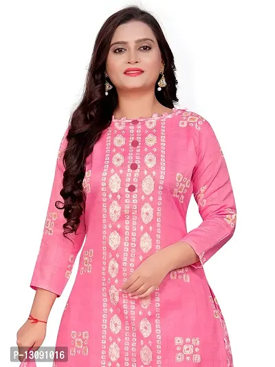 PARADISE PRINTS Women's Cotton Foil Printed Unstitched Salwar Suit Dress Material{Light Pink}-thumb5