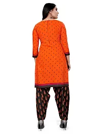 PARADISE PRINTS Cotton Printed Unstitched Dress Material Women  Girl $$Orange-thumb1