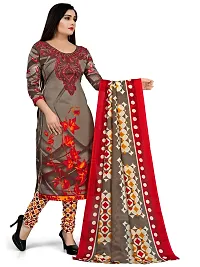 Elegant Cotton Printed Dress Material With Dupatta For Women-thumb1