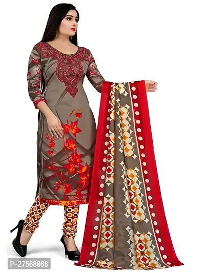 Elegant Cotton Printed Dress Material With Dupatta For Women-thumb2