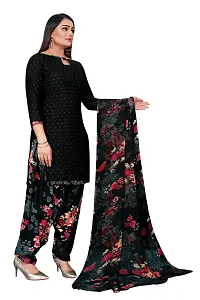 Elegant Multicoloured Crepe Self Design Dress Material with Dupatta For Women-thumb4