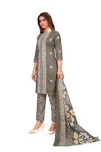 Stylish Prints Cotton Embroidery Unstitched Dress Material For Women-thumb2