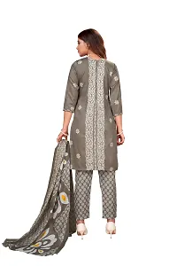 Stylish Prints Cotton Embroidery Unstitched Dress Material For Women-thumb1