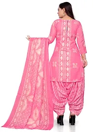 PARADISE PRINTS Women's Cotton Foil Printed Unstitched Salwar Suit Dress Material{Light Pink}-thumb1