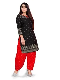 PARADISE PRINTS COTTON UNSTITCHED SALWAR SUIT DRESS MATERIAL FOR WOMEN-{Nature Black}-thumb2