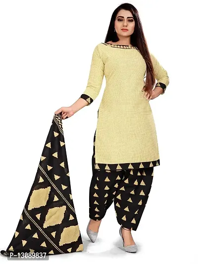 PARADISE PRINTS COTTON UNSTITCHED SALWAR SUIT DRESS MATERIAL FOR WOMEN-{White}-thumb3