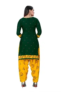 Elegant Multicoloured Crepe Self Design Dress Material with Dupatta For Women-thumb3