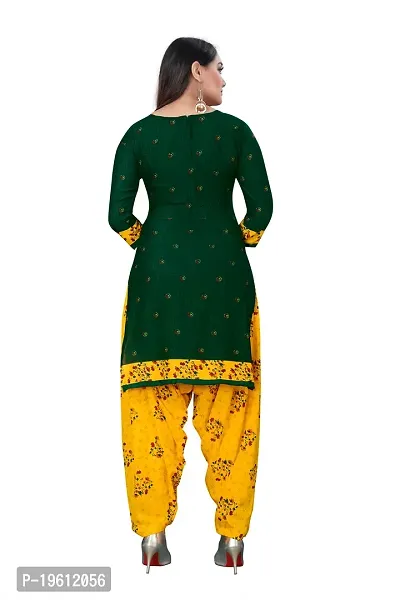 Elegant Multicoloured Crepe Self Design Dress Material with Dupatta For Women-thumb4