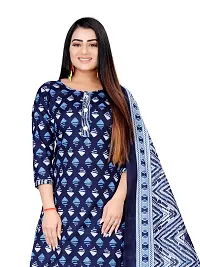 Elegant Multicoloured Cotton Floral Print Dress Material with Dupatta For Women Combo Of 2-thumb1