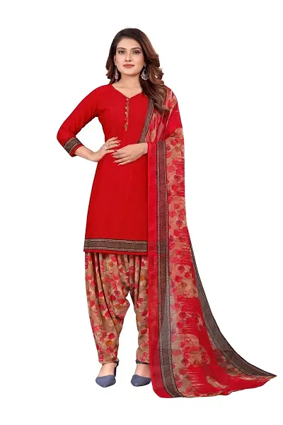 Stylish Crepe Printed Unstitched Suit
