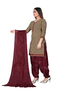 Elegant Multicoloured Crepe Self Design Dress Material with Dupatta For Women-thumb4