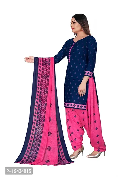 Stylish Prints Crepe Unstitched Dress Material For Women- ( Pack Of 2 )-thumb5