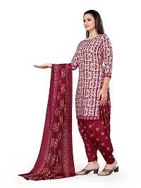 Stylish Maroon Crepe Batik Dress Material With Dupatta For Women-thumb4