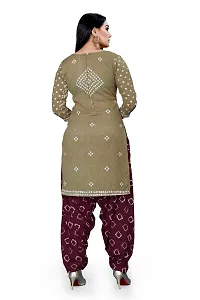 Elegant Multicoloured Crepe Floral Print Dress Material With Dupatta For Women, Pack Of 2-thumb3