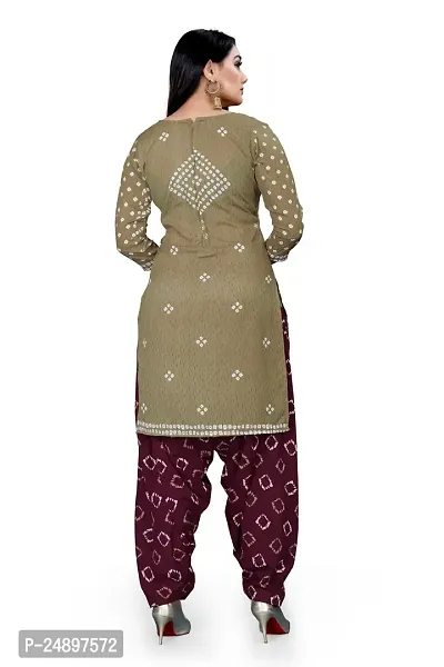 Elegant Multicoloured Crepe Floral Print Dress Material With Dupatta For Women, Pack Of 2-thumb4