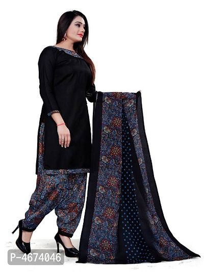 Attractive Cotton Blend Printed Dress Material with Dupatta-thumb3