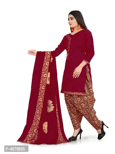 Attractive Cotton Blend Printed Dress Material with Dupatta-thumb2