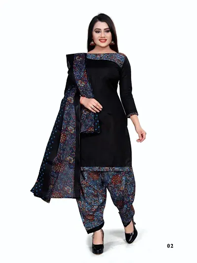 Beautiful Style Women Cotton Blend Printed Dress Material with Dupatta