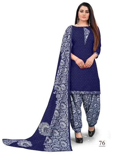 Elegant Cotton Printed Women Dress Material with Dupatta Set