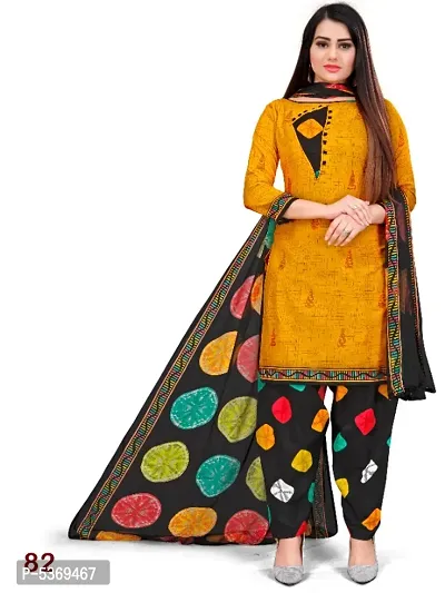 Beautiful Cotton Blend Printed Dress Material with Dupatta-thumb0