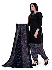 Classic Cotton Blend Solid Dress Material with Dupatta, Combo of 2-thumb3