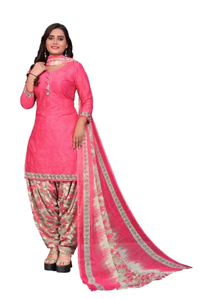 Stylish Crepe Printed Unstitched Suit