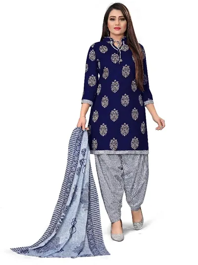 V3 FASHION STUDIO Pure ethnic motif Salwar Suit unstitched Material for women?s you can stitch this piece (xs to xxxl) (dark blue)