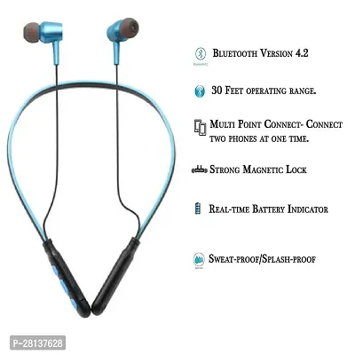 Modern Wireless Neckband Bluetooth in Ear Earphone Headset-thumb3