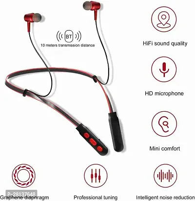 Modern Wireless Neckband Bluetooth in Ear Earphone Headset-thumb2
