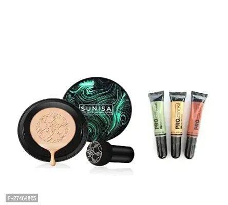Mavles Beauty Combo of Sunisa foundation waterproof CC cream Foundation Beige 30 g with 3pc Multicolor Face Concealer