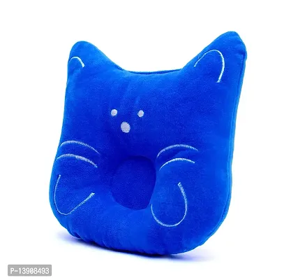 MERIDIAN HANDICRAFTS New Born Baby Pillow, Baby Cushion, Head Shaping Pillow, Neck Support Pillow, Soft Pillow with Fibre Filling for 0-12 Months (0-1year) - Cat Design-thumb2