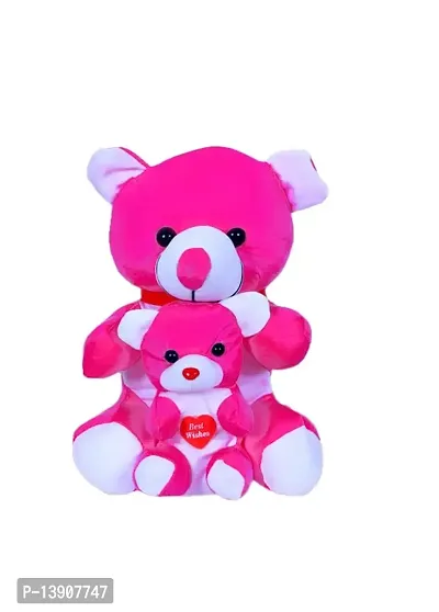 MERIDIAN HANDICRAFTS Mother Baby Teddy (Dpink) 40cm