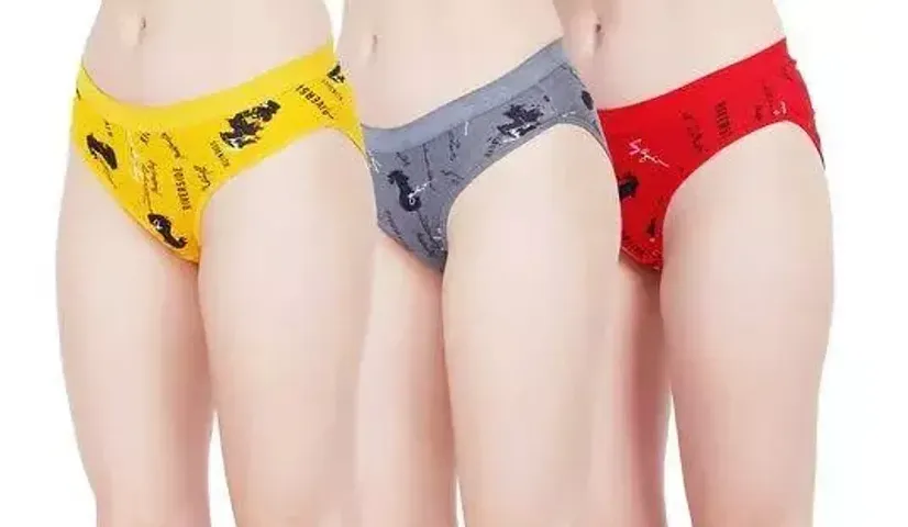 Stylish Blend Briefs For Women Pack Of 3