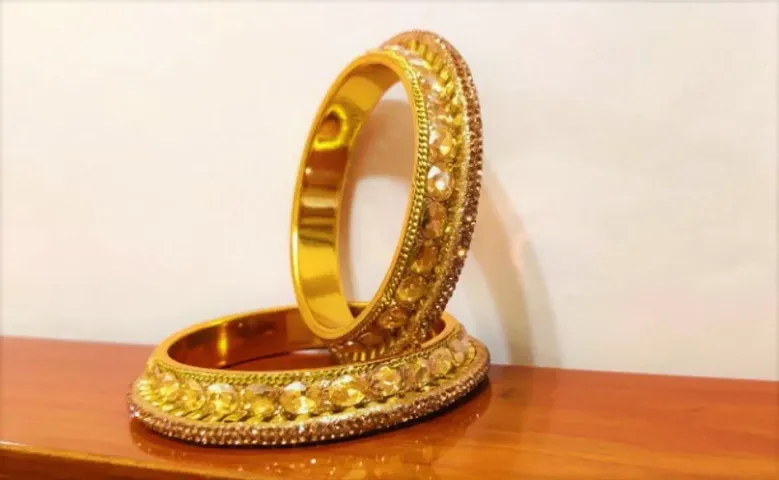 Wedding Style Gold Plated Brass Bangle Sets
