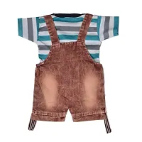 Classic Denim Solid Dungarees for Kids-thumb1