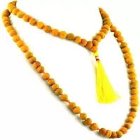 Ankita Gemstones Natural Turmeric (Haldi) Mala 108+1 Beads, Turmeric Rosary Haldi Mala Baglamukhi Mala Turmeric (Haldi) Mala-thumb1